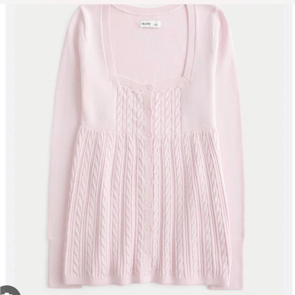 NWT Hollister pink babydoll sweater